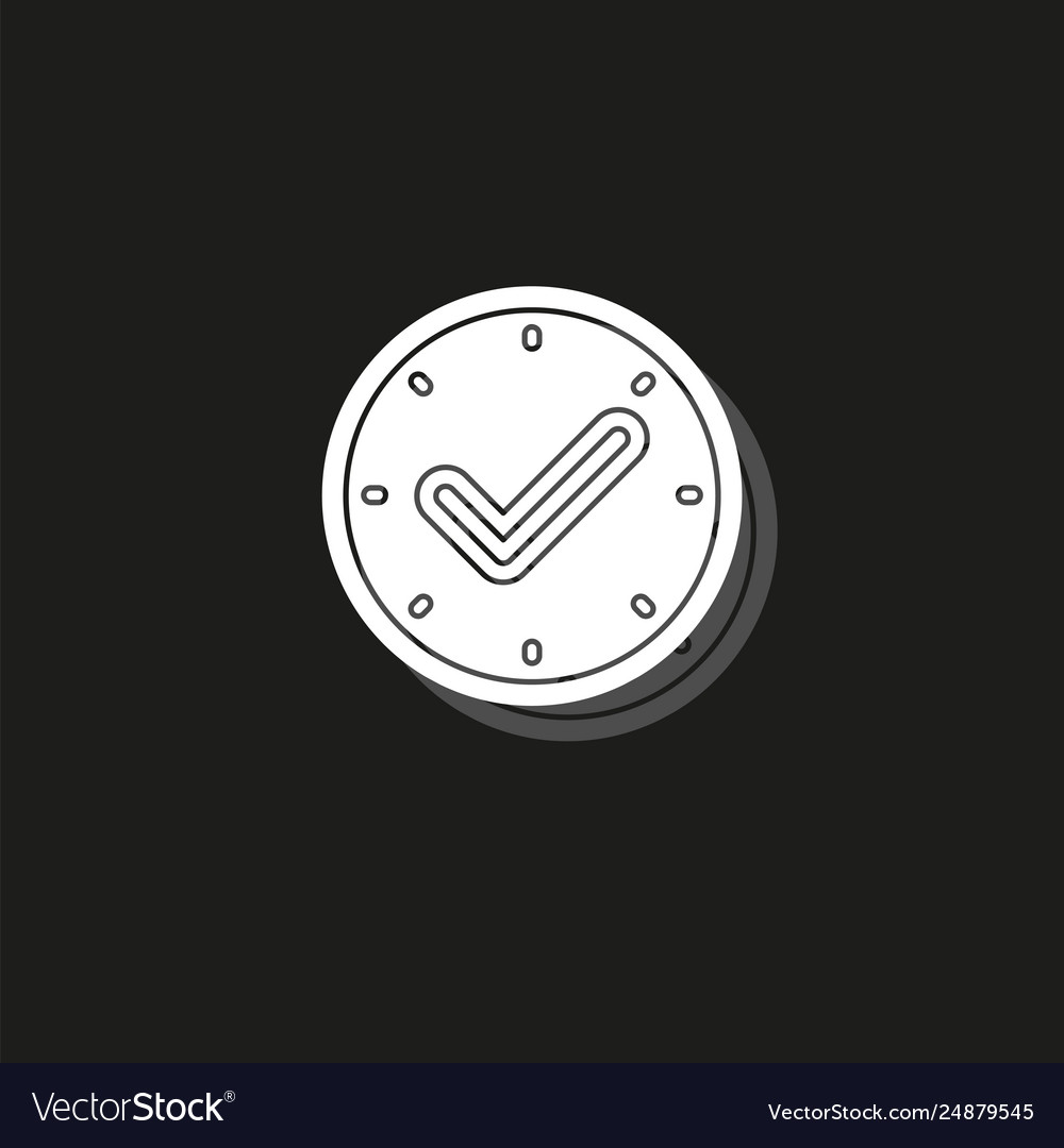Check mark clock icon time