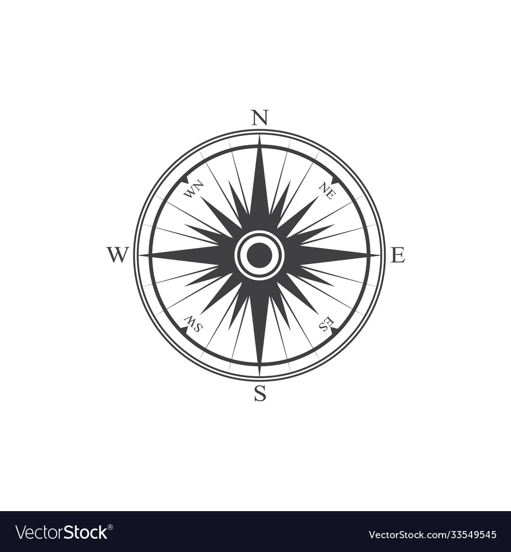 Compass logo template icon Royalty Free Vector Image