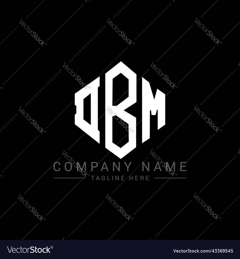 Dbm letter logo design with polygon shape