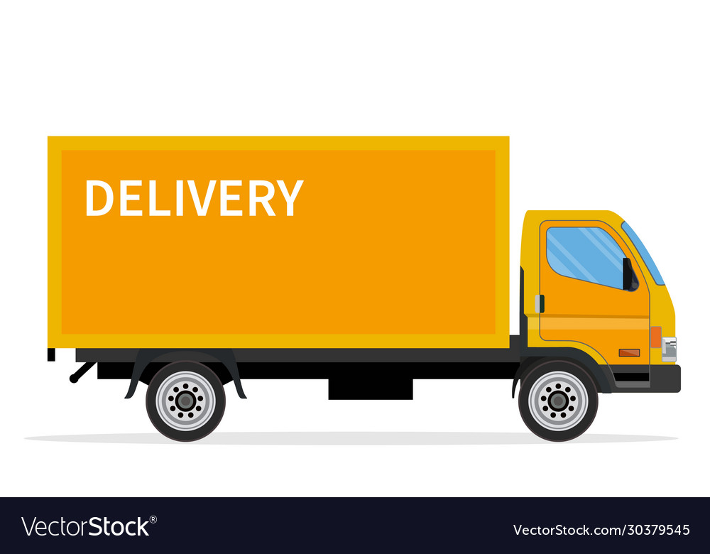 Delivery truck van isolated on white background Vector Image