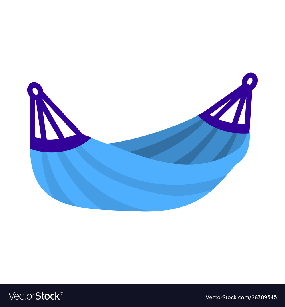 Isolated object hammock and swing logo set