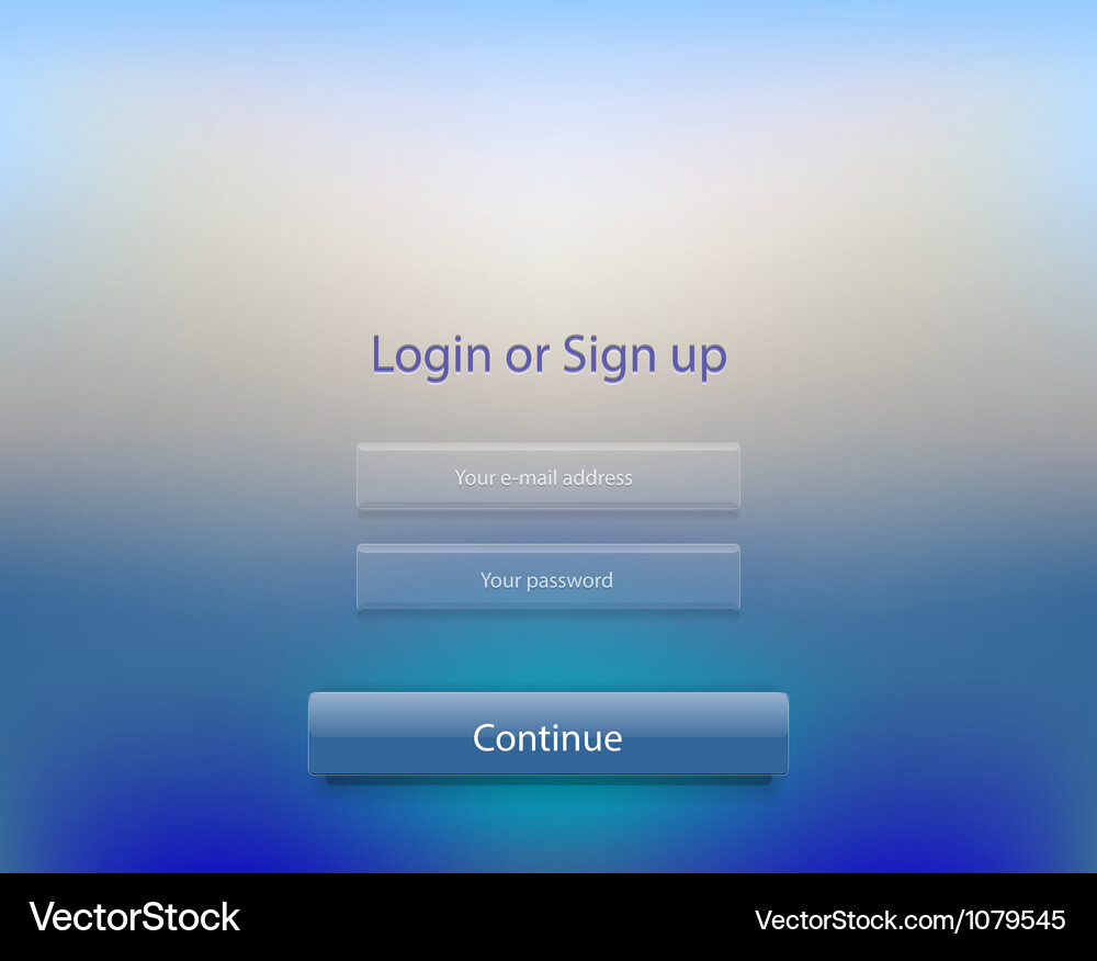 Login page Royalty Free Vector Image - VectorStock