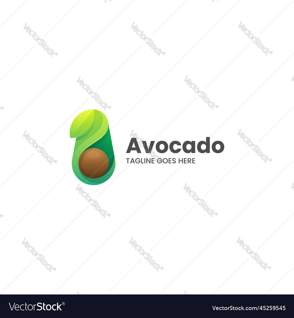 Logo Avocado Gradienten bunten Stil