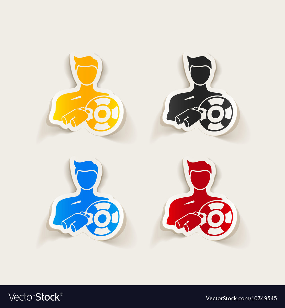 Realistic design element lifeguard