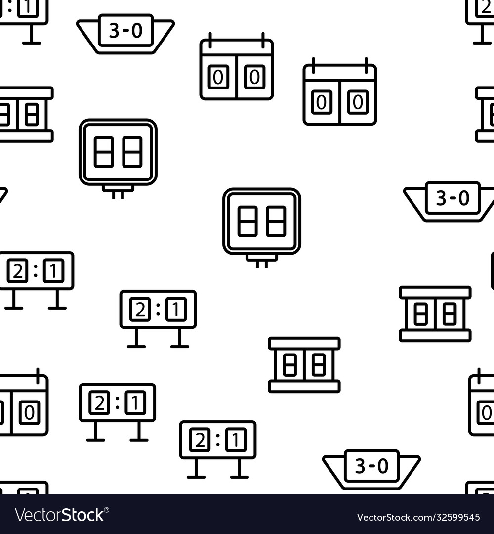 Scoreboard game tool seamless pattern