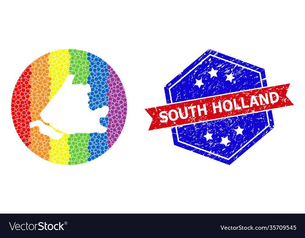 Spectrum dotted map south holland collage