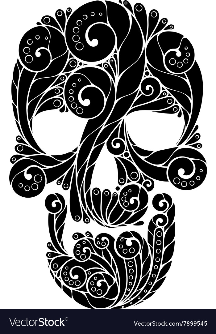 Tribal tattoo skull