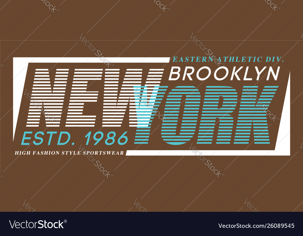 Typography new york for t-shirt print Royalty Free Vector