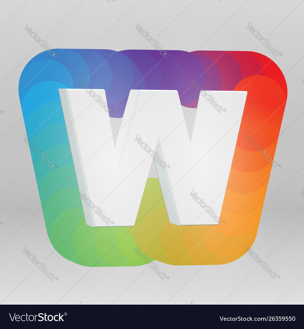 3d character from a fontset with colorful vector image 3d character from a fontset with colorful