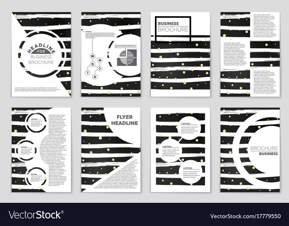 Abstract layout background set for art