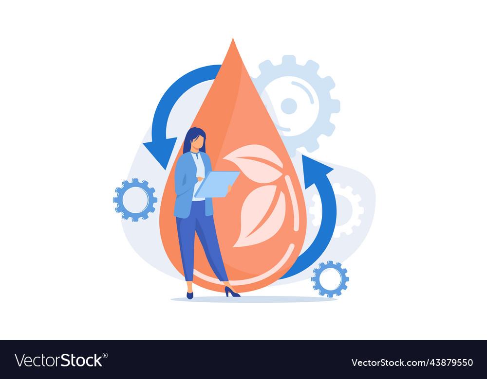 Aqua consumption idea potential risk calculation Vector Image