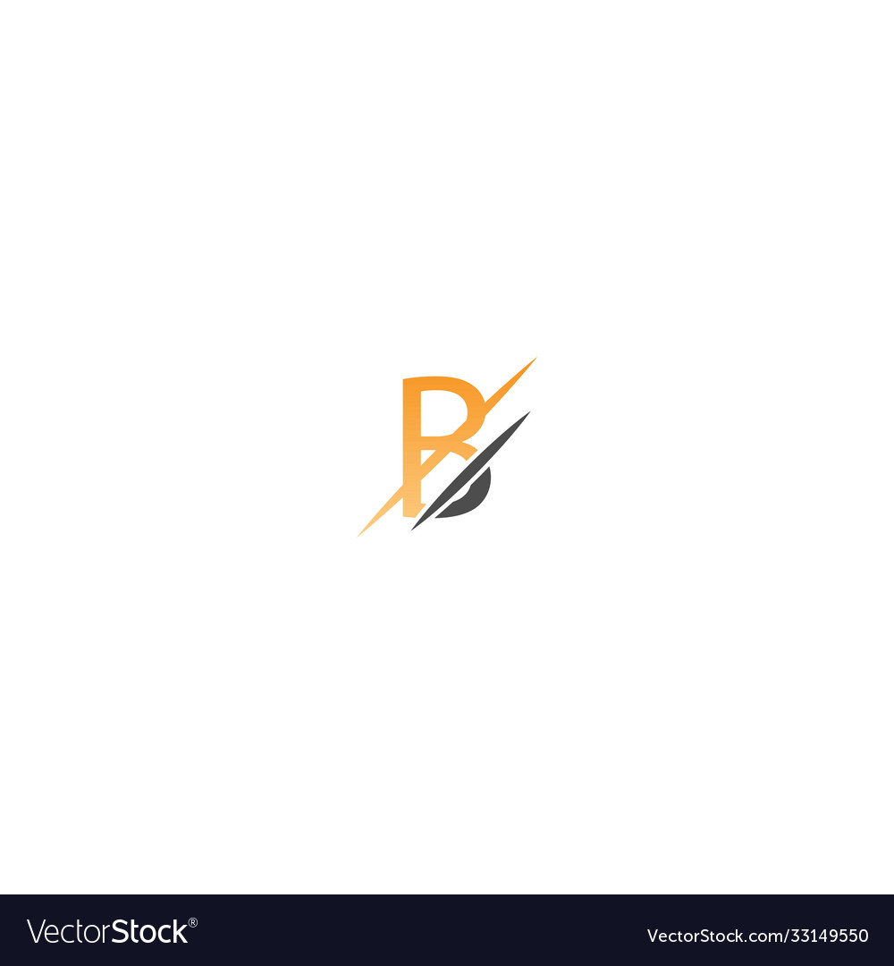 B letter slash logo concept icon