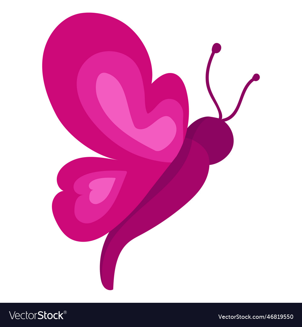 Butterfly side icon Royalty Free Vector Image - VectorStock