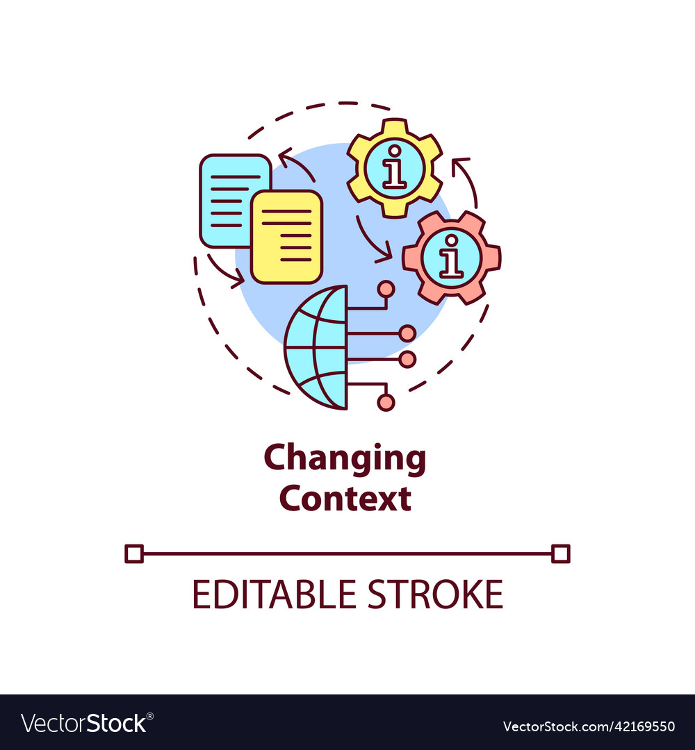 Changing context concept icon Vector Image Changing context concept icon
