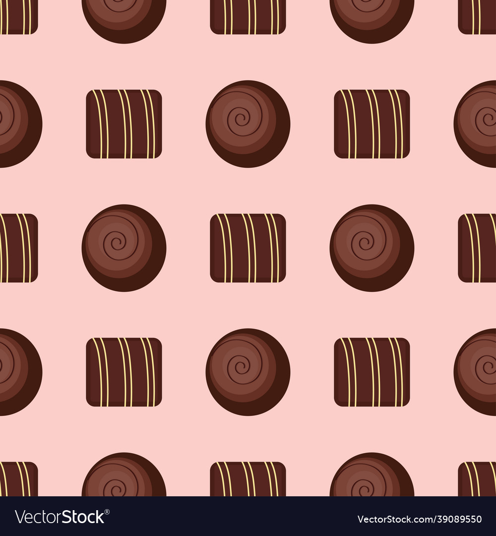 Chocolate candy pattern for use in website design vector image Chocolate candy pattern for use in website design