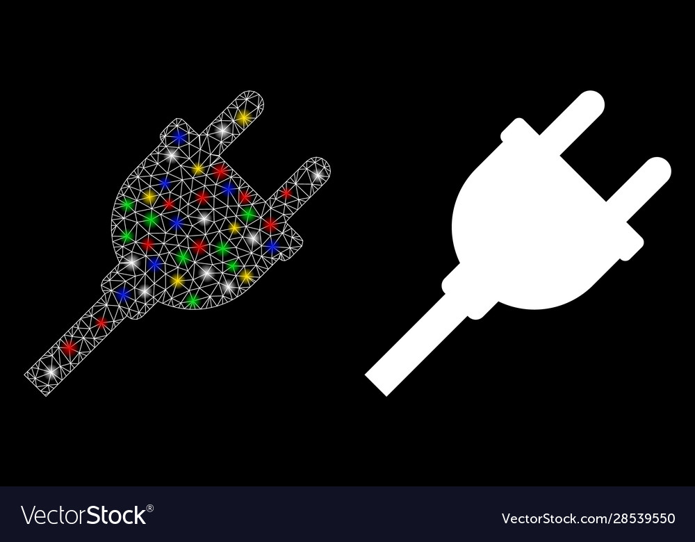 Flare Mesh Drahtrahmen elektrische Stecker-Symbol