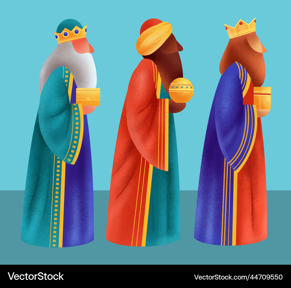 Hand Drawn Reyes Magos Design Royalty Free Vector Image