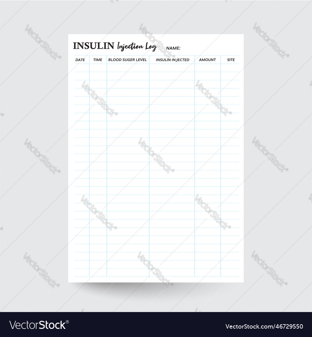 Insulin injection log