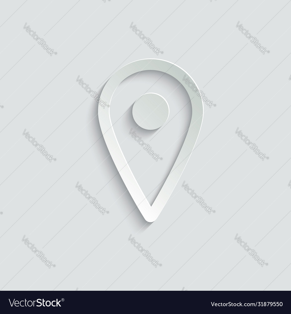 Map pointer - icon line design vector image Map pointer - icon line design