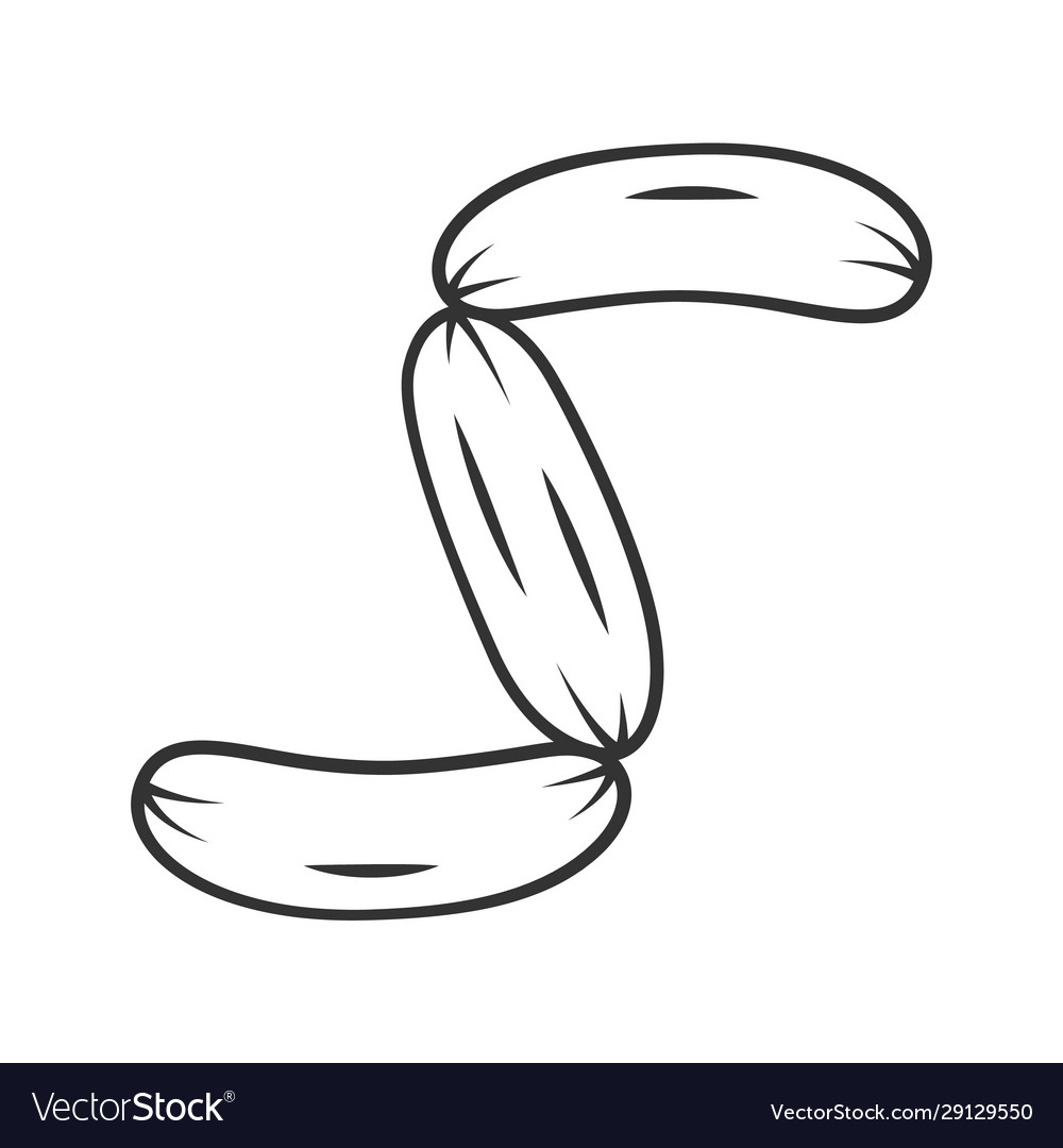 Sausages linear icon butchers meat semifinished