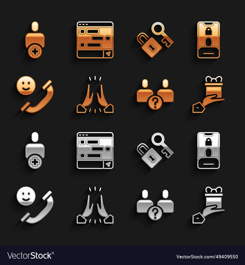 Set informal greeting incoming call on mobile vector image Set informal greeting incoming call on mobile