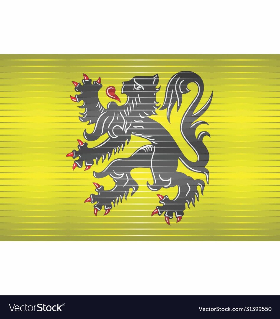 Shiny flag flanders Royalty Free Vector Image - VectorStock