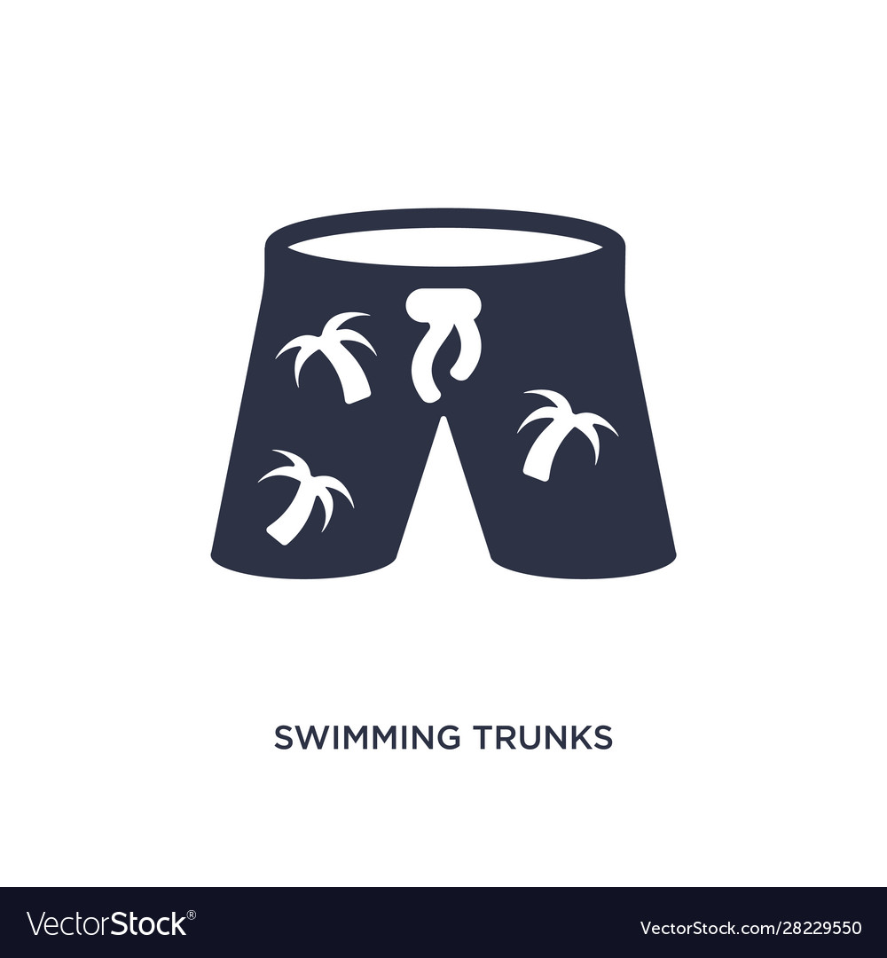 Swimming trunks icon on white background simple