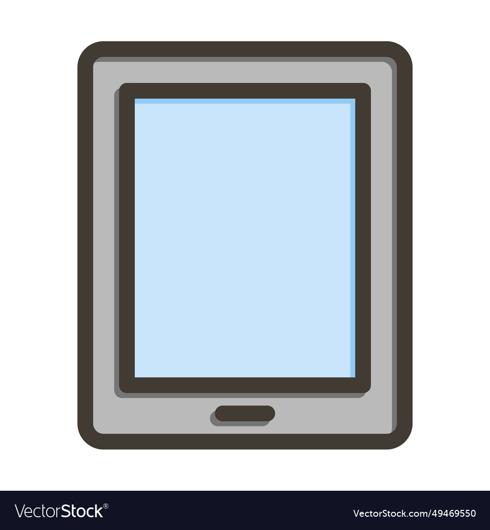 Tablet thick line filled colors icon for personal