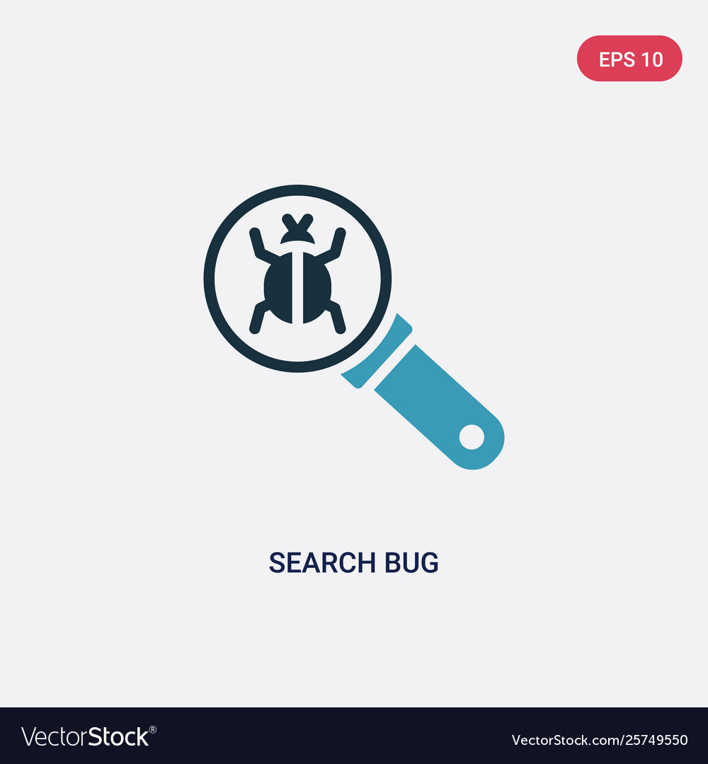 Two color search bug icon from technology concept vector image Two color search bug icon from technology concept