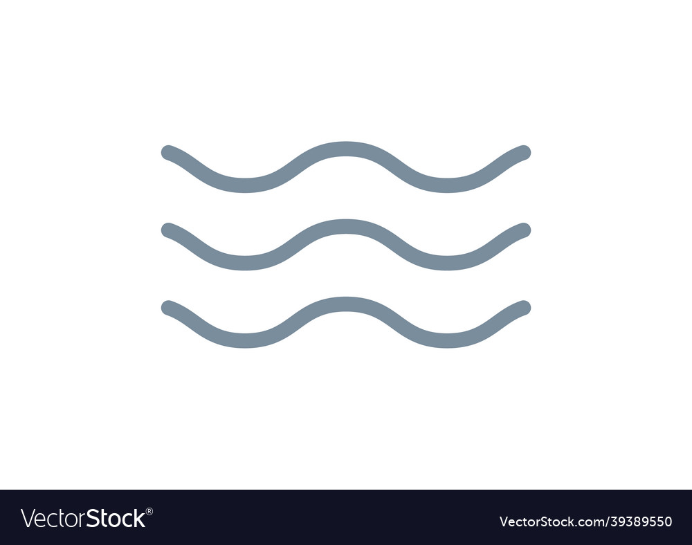 Wave line icon water sea flat ocean graphic vector image Wave line icon water sea flat ocean graphic