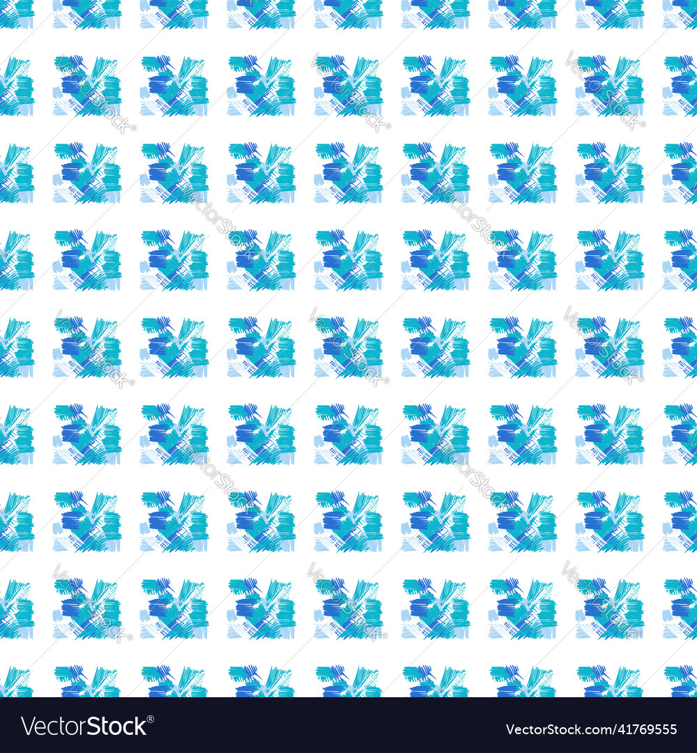 Abstract brush strokes seamless pattern cross Vector Image