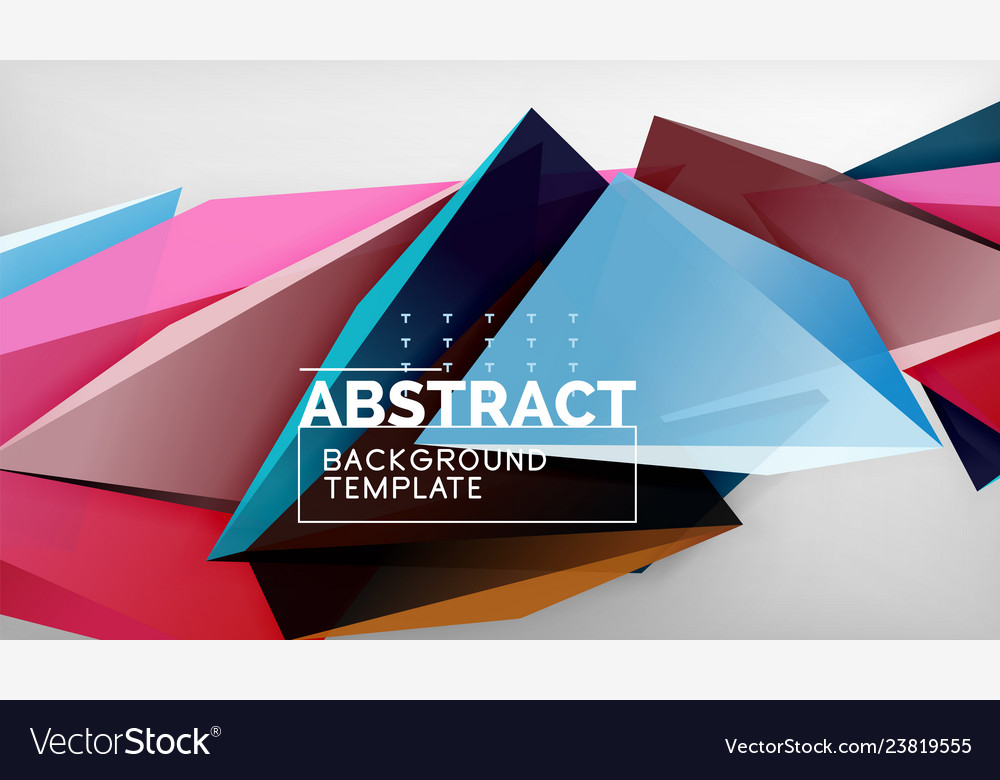 Abstract color triangles geometric background Vector Image Abstract color triangles geometric background