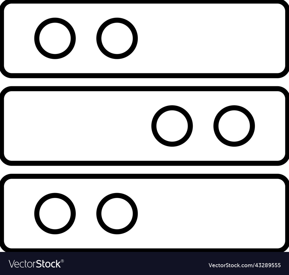 Center data hosting server line icon outline