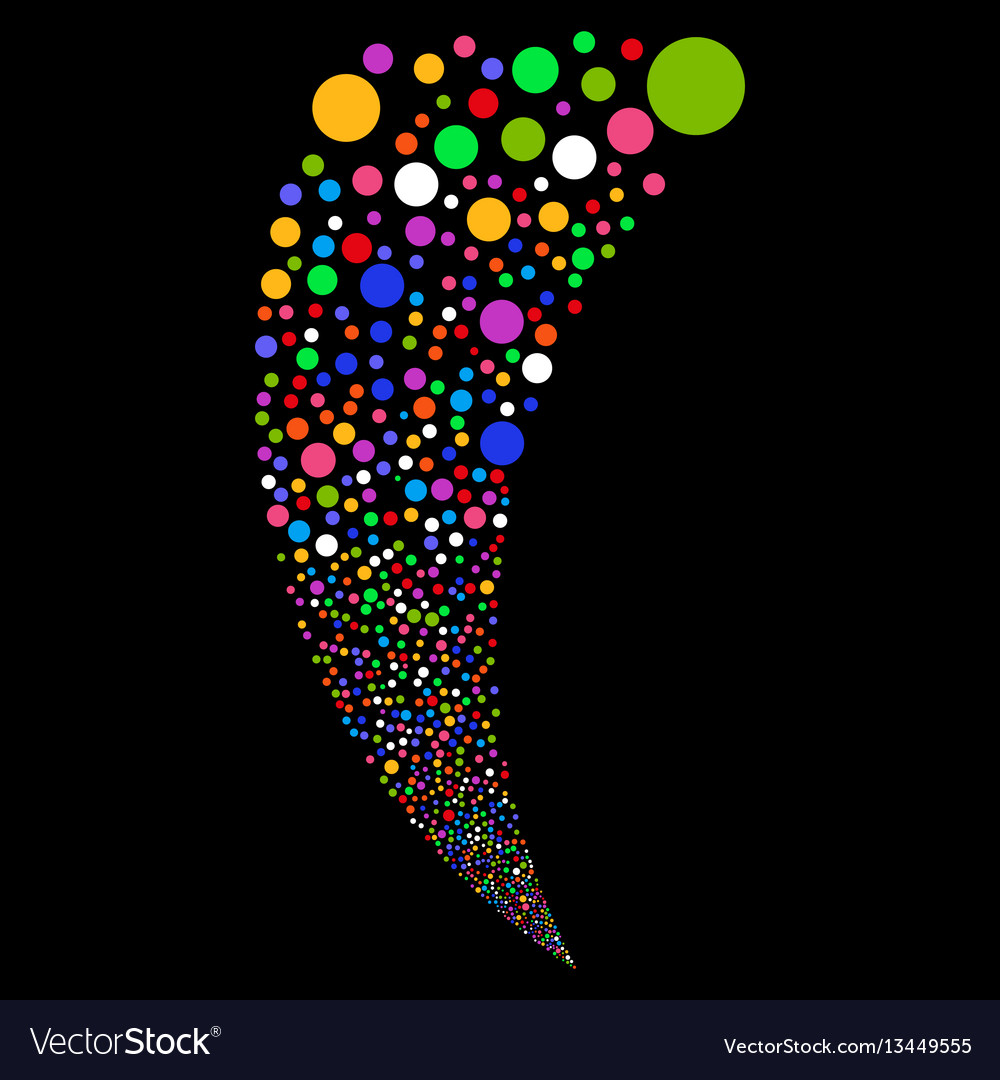 Circle random stream vector image Circle random stream