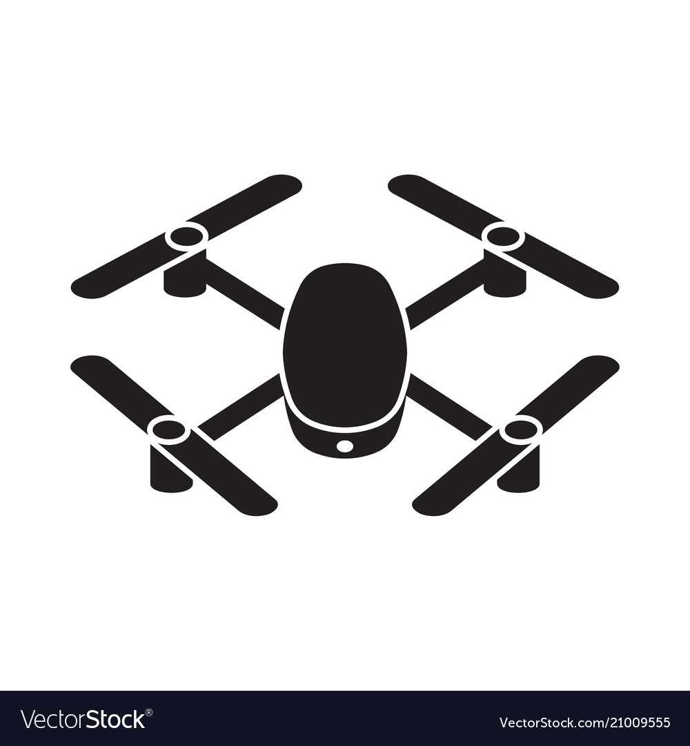 Drone Quadcopter Icon Isolated On White Background