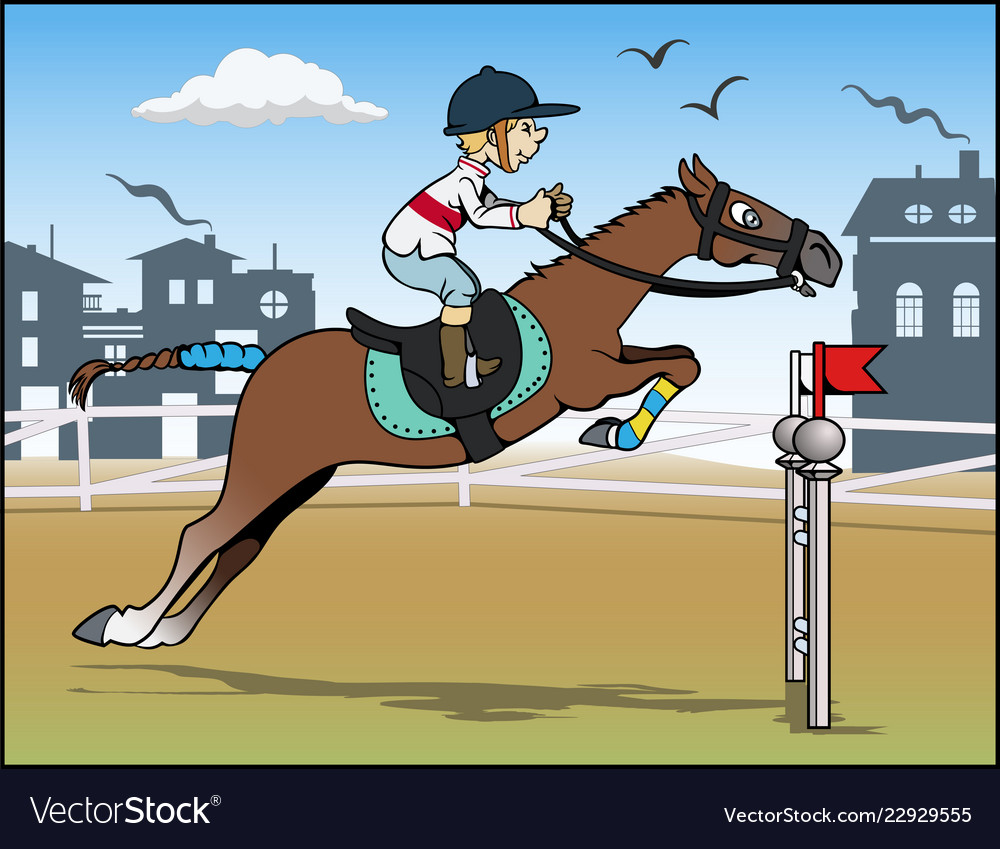 Horse jumping Royalty Free Vector Image - VectorStock