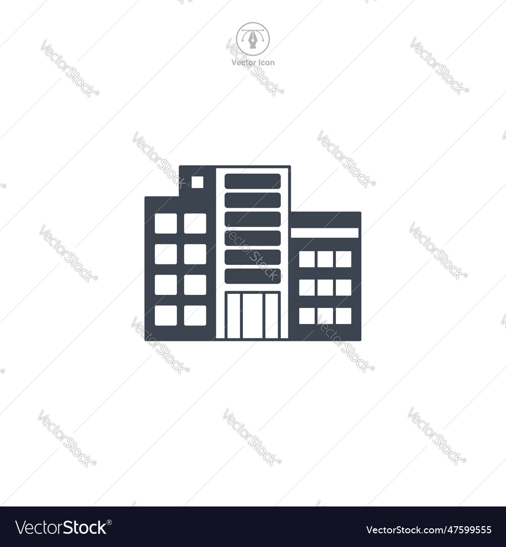 Hospital icon portrays a simplified medical Vector Image