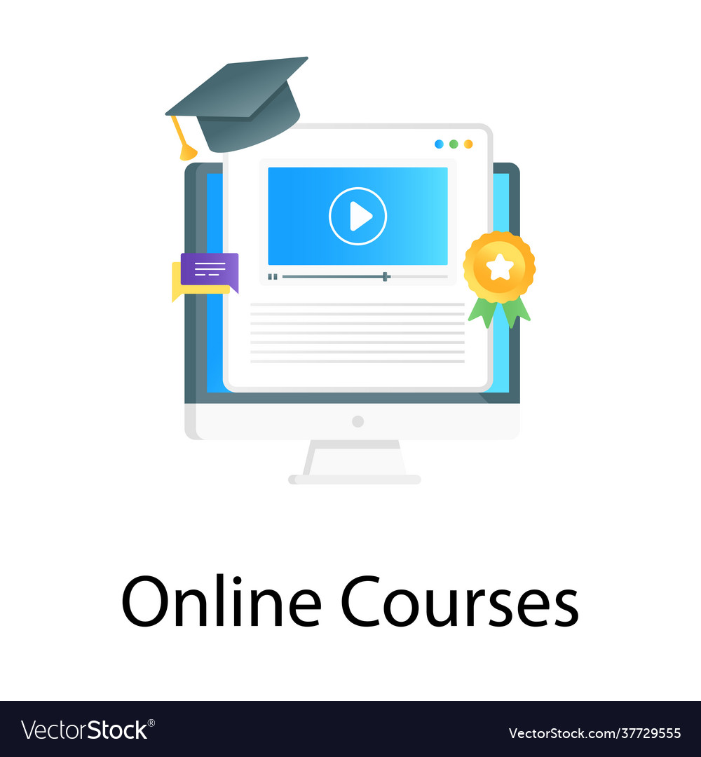 Online course Royalty Free Vector Image - VectorStock