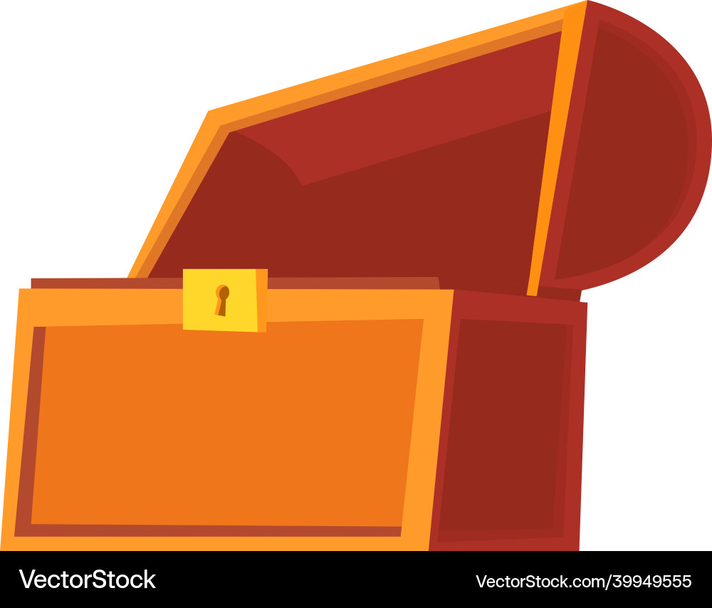 Opened treasure chest composition Royalty Free Vector Image