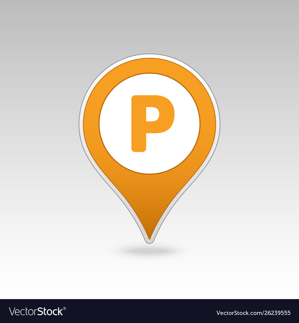 Parking pin map icon pointer markers vector image Parking pin map icon pointer markers