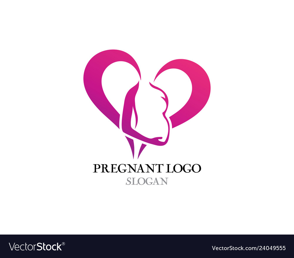 Pregnant logo template icon Royalty Free Vector Image