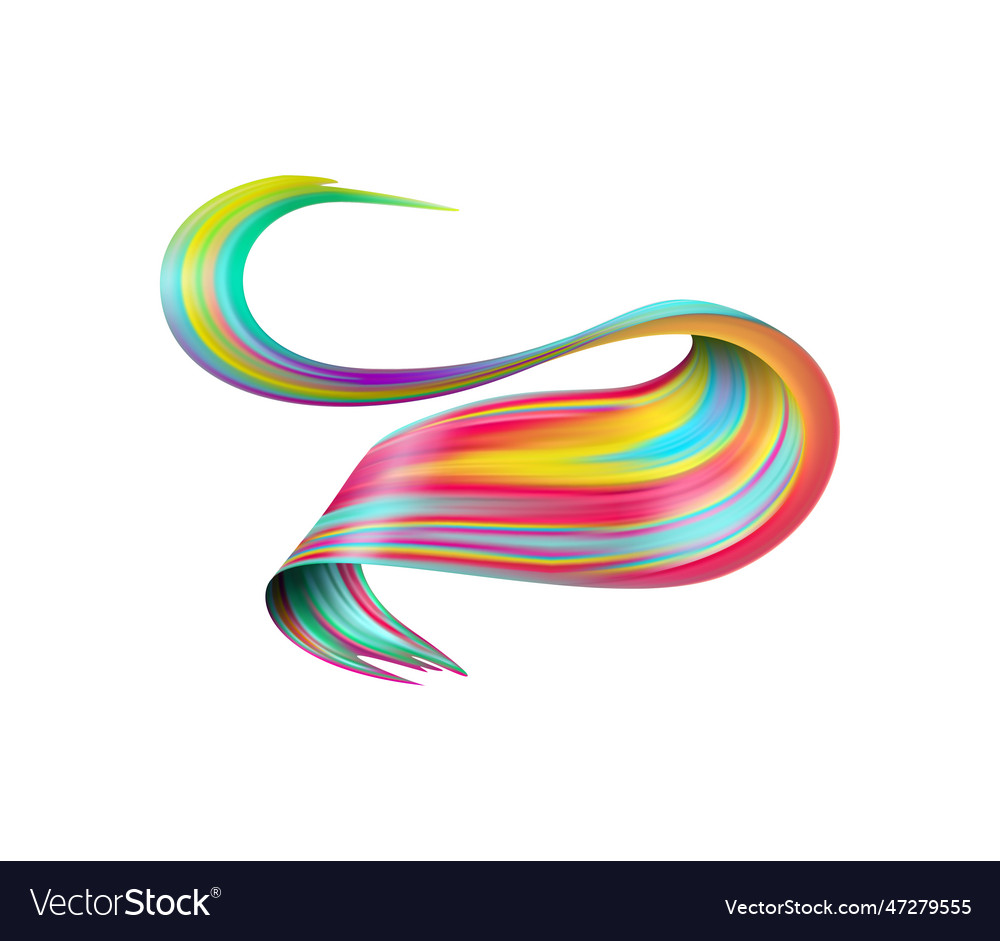 Realistic paint ringlet composition Royalty Free Vector