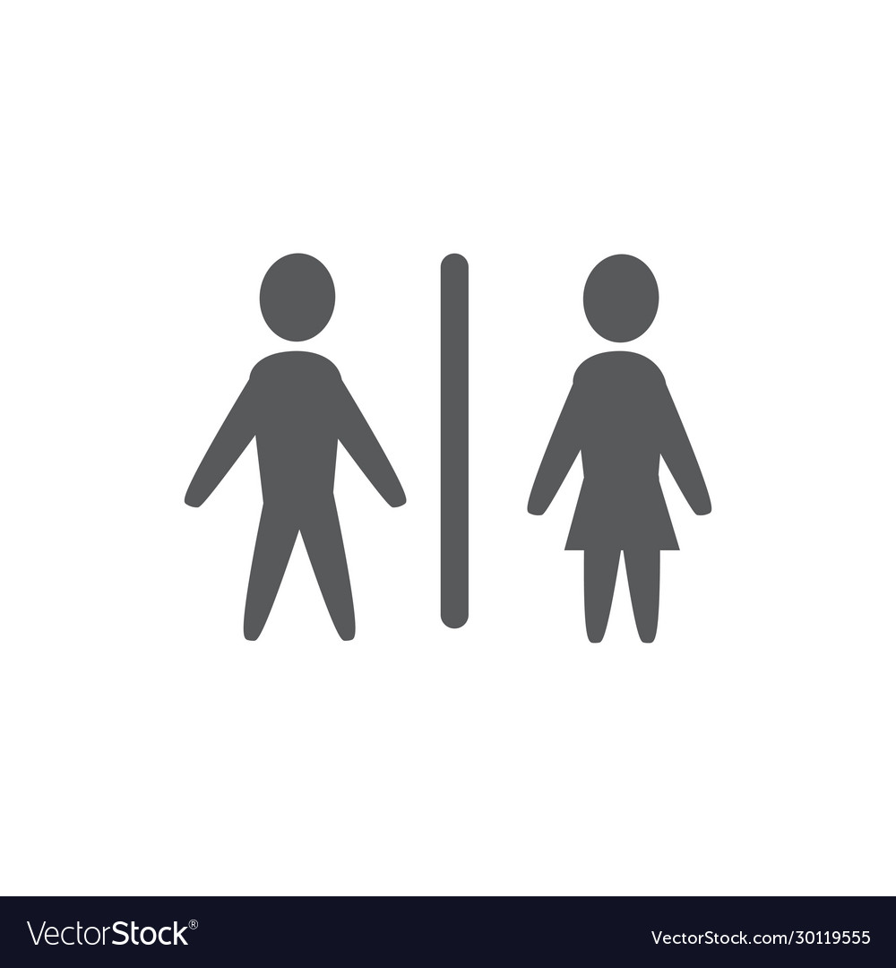 Toilet icon on white background Royalty Free Vector Image