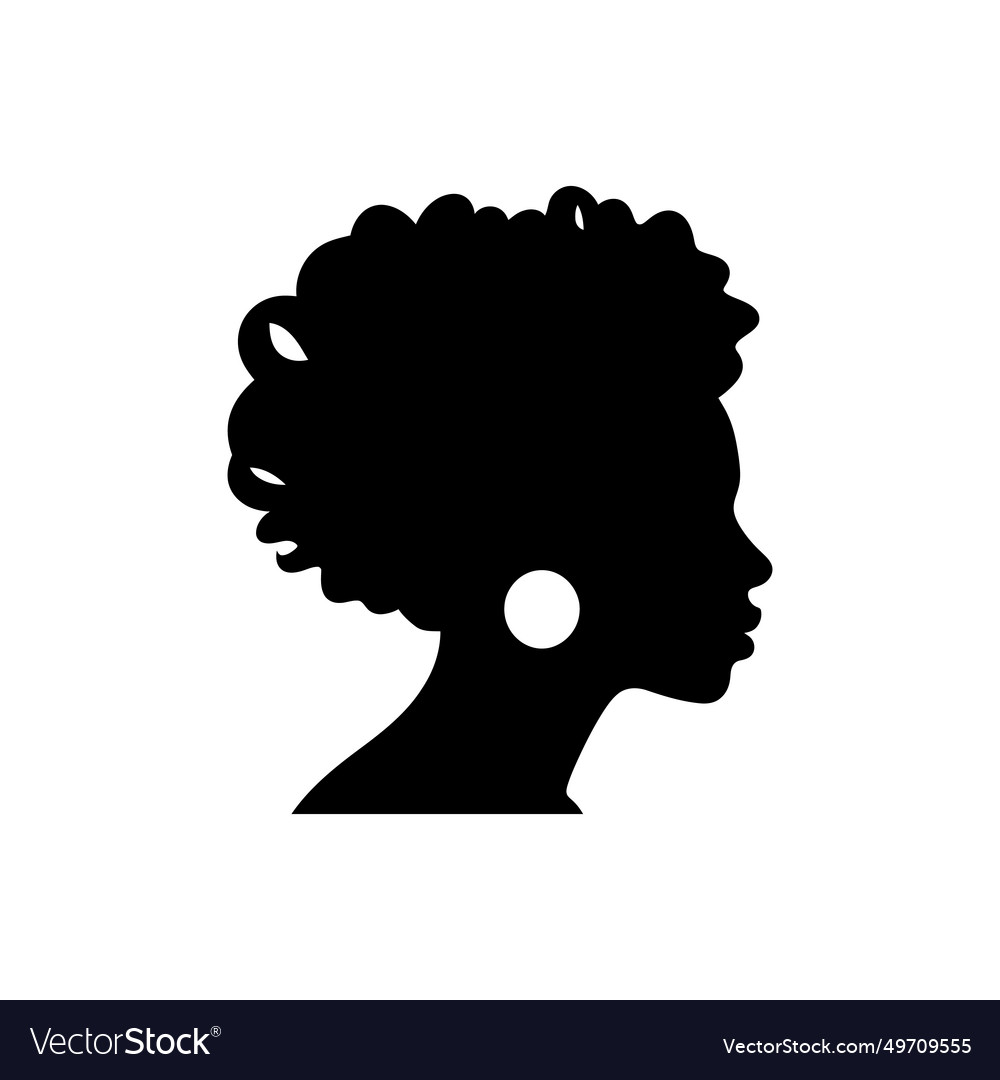 Women hair style afro icon Royalty Free Vector Image