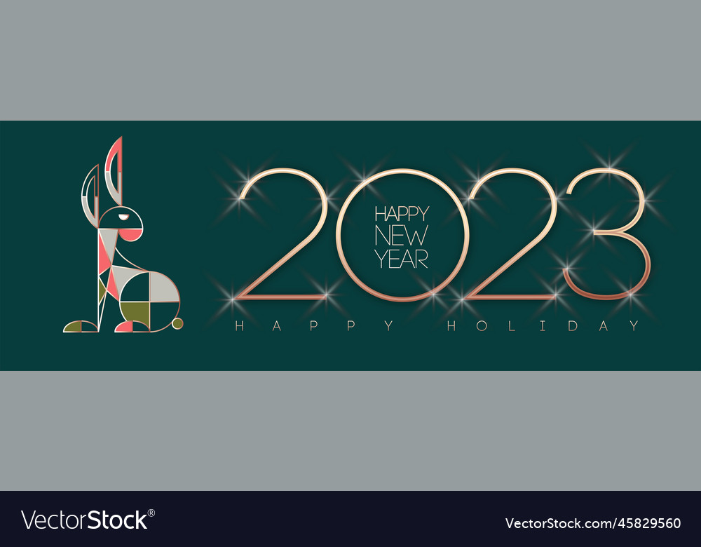 2023 celebration greeting card gold style