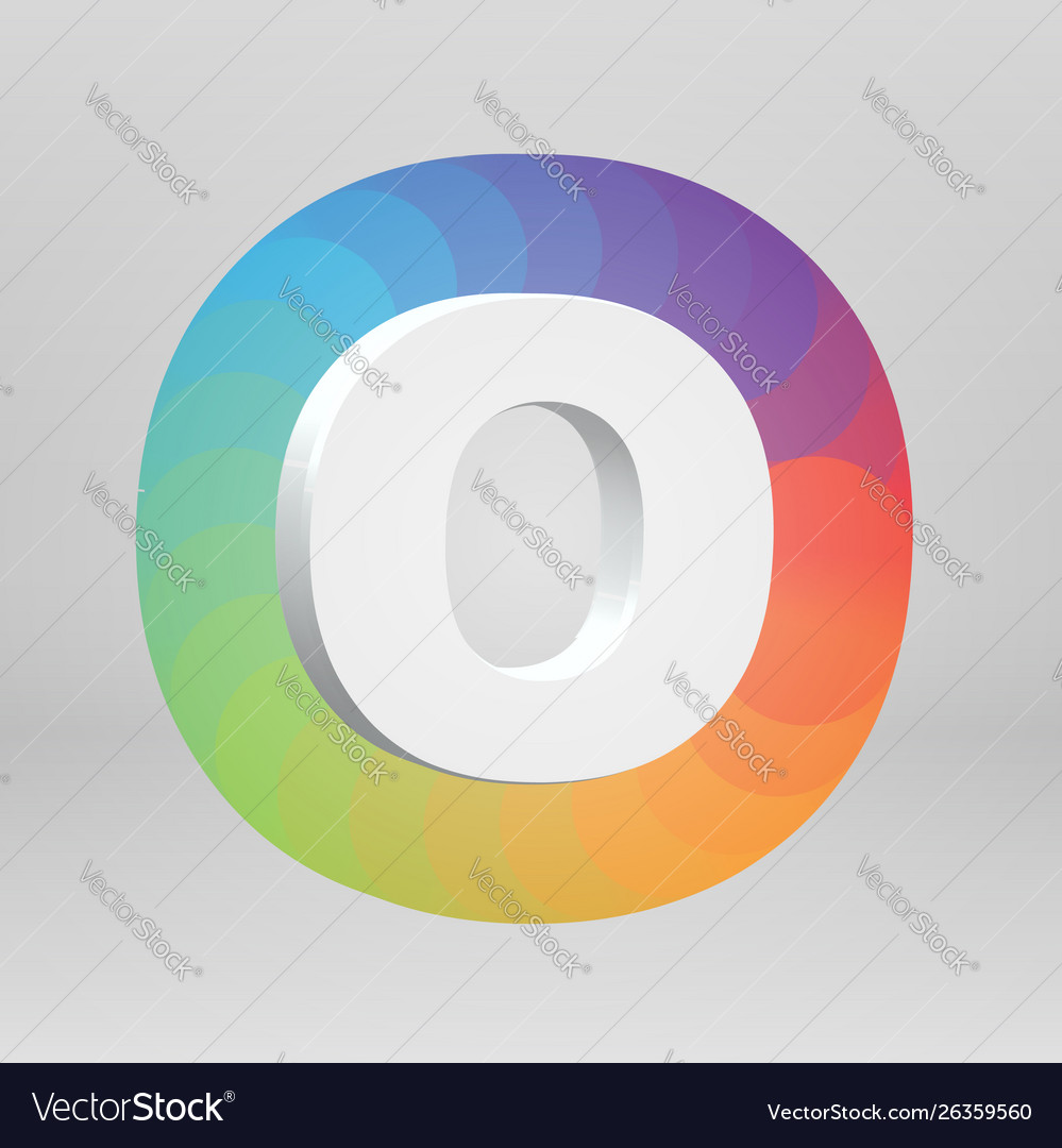 3d character from a fontset with colorful vector image 3d character from a fontset with colorful