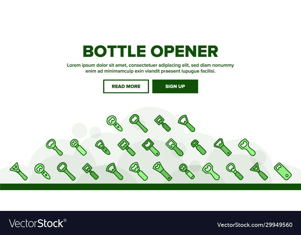 Bottle opener landing header