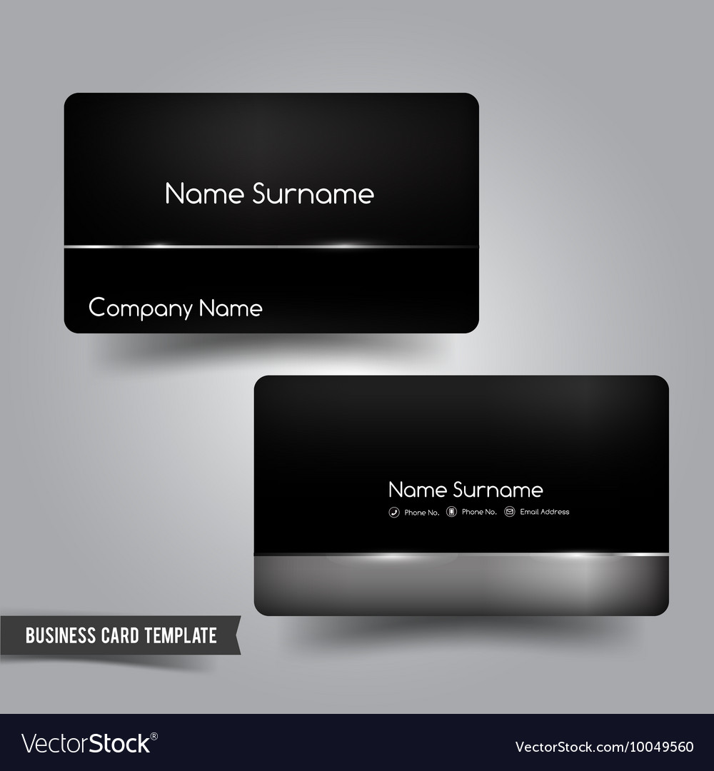 Business-Card Vorlage Set 55 dunkelmetall und Stahl