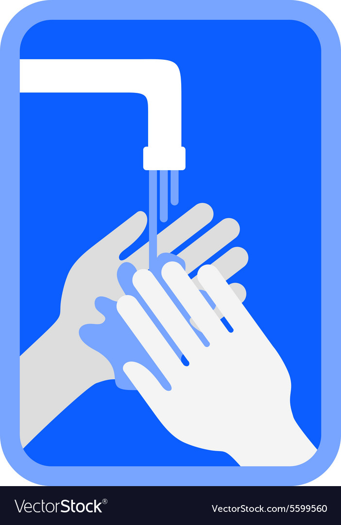 Clean hands symbol Royalty Free Vector Image - VectorStock