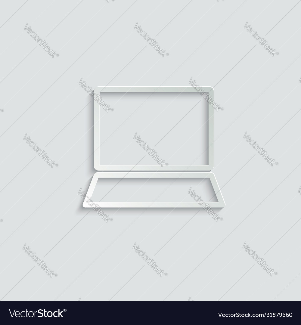 Click icon laptop computer notebook and cursor